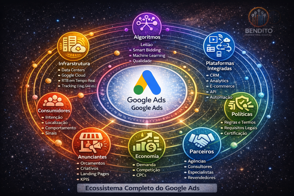 Visão sistêmica Google Ads - Bendito Marketing Digital